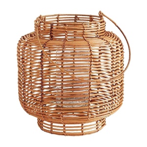 Vietnam Handicraft Vintage Weaving Natural <b>Rattan</b> <b>Lantern</b> Candle Jar Woven Bamboo Candle Holder Home Indoor Garden Decor Wedding - Product Image 6