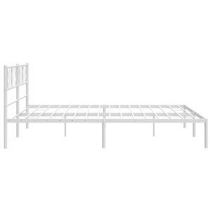 Base de Cama de Metal de Acero con Recubrimiento en Polvo Blanco, con Doble Espacio de Almacenamiento, Muebles Modernos y Elegantes - Product Image 6