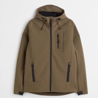 Veste Softshell pour hommes personnalisée de haute qualité hiver coupe-vent imperméable fermeture éclair à capuche col poche réversible conception OEM conception