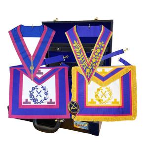 Tablier de Rite Écossais 4ème Degré Noir, Régalia Maçonnique avec Ruban Moiré et Couronne Brodé, Tablier Cérémonial Personnalisé pour Franc-Maçon - Product Image 5