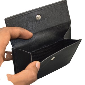 Portefeuille fin en cuir véritable unisexe, minimaliste, à fermeture pliante, de longueur courte, pour usage quotidien, noir - Product Image 4