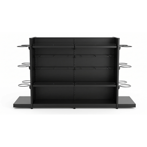 Expositor ajustable de 4 niveles, personalizable, con recubrimiento en polvo, 20 kg, expositor vertical de moda personalizable F5, independiente, varios usos. - Product Image 1