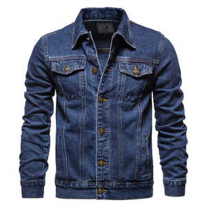 Veste en jean décontractée pour homme de haute qualité, respirante, 100 % coton, délavée, coupe oversize, boutonnée, pour l'automne - Product Image 1