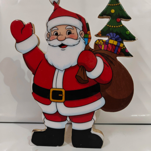 ซานต้าไม้ ซานต้าเรซิ่นอีพ็อกซี่ ซานต้าพร้อมของขวัญ ซานต้าพร้อมตุ๊กตาหิมะ - Product Image 1