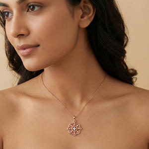 Pendentif en diamant naturel de 0,06 carat, couleur H-I, taille brillant rond, clarté VS-SI, certifié IGI, diamant extraits de la terre, bijou solitaire, cadeau - Product Image 1