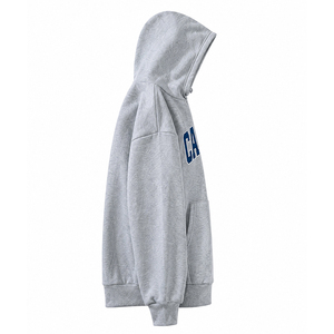 Custom Oversized Zipper-Up Pullover Hoodie Men Heavyweight 360g Fleece Eco-Friendly Cotton Blank Streetwear Hoodie Adults - Product Image 3