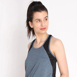 Débardeur d'entraînement décontracté pour femme grande taille, en coton élasthanne, molleton écologique, respirant, tricoté, personnalisable avec logo OEM - Product Image 5