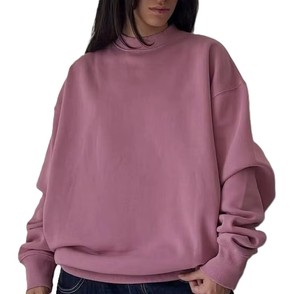 Women's Winter <b>Long</b> Casual Loose Oversize Vintage Fleece Pullover Hoodies & <b>Sweatshirts</b> with Front Custom Logo - Product Image 1