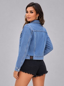 Gilet en jean décontracté pour femme, boutonné, sans manches, avec poches à rabat sur la poitrine, idéal pour les voyages en plein air et le quotidien - Product Image 3