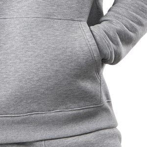 <b>Mens</b> Light <b>Grey</b> Pullover Hoodie Casual <b>Fleece</b> Sweatshirt Long Sleeve Athletic Fashion Apparel Hoodie - Product Image 5