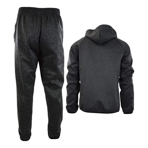 Conjunto Deportivo Unisex Color Borgoña, Sudadera con Capucha y Cierre de Cremallera, Pantalones Deportivos Casuales de Color Sólido, Transpirables, Corte Regular, para Otoño - Product Image 6