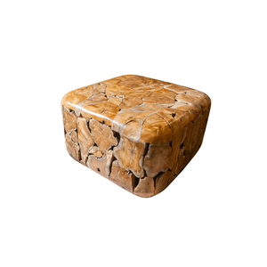 Mesa de Centro ARTERRA Premium Hecha a Mano con Cubos de Raíz de Teca Rústica - Muebles para Sala de Estar - Product Image 1