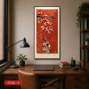 Peinture murale miroir de luxe avec cadre, décoration intérieure, décoration de la maison, OEM du Vietnam, marque HALO - Product Image 2