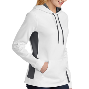 <span class=keywords><strong>Sudadera</strong></span> <span class=keywords><strong>con</strong></span> Capucha Blanca Personalizada para Mujer <span class=keywords><strong>con</strong></span> Detalles Grises, Manga Larga, Forro Polar, Transpirable, Corte Regular, para Otoño - Product Image 4