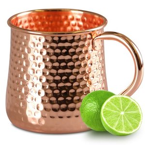 Hammered Design Pure Copper <b>Mug</b> In <b>Black</b> Powder Coated Finishing Set Of Two Home Hotel Restaurant Usage At inexpensive Price - Product Image 5