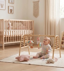Marco de Actividades para Bebés Hecho a Mano con Ratán Natural, Ecológico, para Actividades Sensoriales, Decoración de Cuarto de Bebé y Guardería - Product Image 4