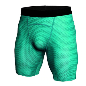 Men's Casual Fitness Base <b>Layer</b> Compression Shorts Front Logo Quick Dry Sports Tight Stretch Solid High Quality - Product Image 4