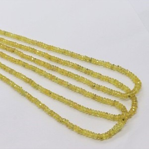 Cuentas facetadas de zafiro Songea amarillo natural de 2.5-4 mm, cuentas de piedras preciosas de zafiro amarillo intenso para la fabricación de joyería. - Product Image 4