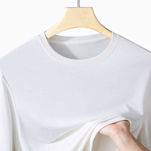 High-end 7A Antibacterial Breathable <b>Men's</b> Short Sleeve T-Shirt 100% Australian Merino Wool Four-Way Stretch Summer Comfortable - Product Image 3