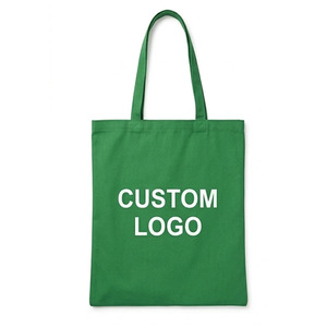 Bolsa de lona al por mayor con logotipo personalizado, bolsa de mano 100% algodón, duradera, para mujer, para compras y supermercado - Product Image 1
