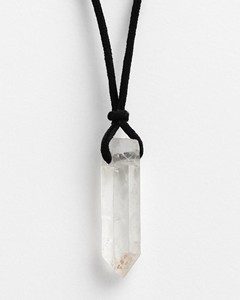 Clear Quartz Crystal Pendant <b>Necklace</b> Gold Silver Plated Chain Healing Protection Energy Stone Jewelry Gift - Product Image 1