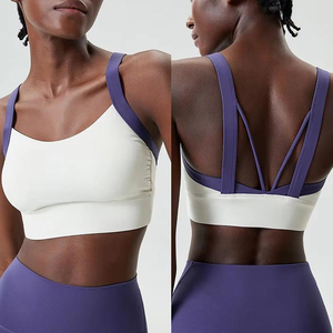 Sujetador deportivo sencillo para mujer de talla grande, transpirable, ligero, para yoga, fitness, gimnasio, ropa deportiva, con logo personalizado, soporte frontal alto - Product Image 5