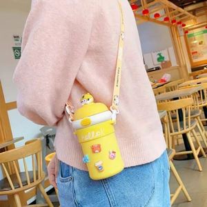 Bouteille d'eau multifonction portable pour enfants et étudiants, 480 ml, personnalisable, mignonne, avec sangle, idéale pour l'extérieur – Vente en gros - Product Image 5