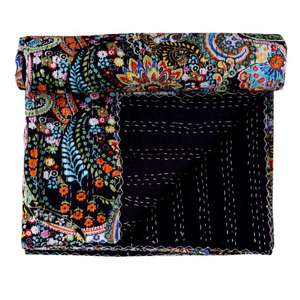 Ensemble de couette artisanal imprimé 100 % coton, luxe personnalisé, traditionnel Kantha, vintage, toutes saisons, respirant, pour hôtel, couleur au choix - Product Image 1
