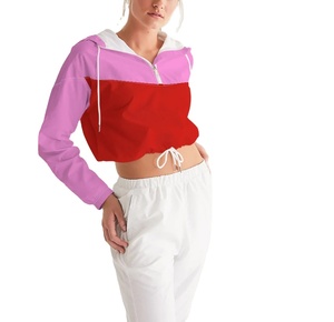 Veste coupe-vent à capuche imperméable d'extérieur pour femmes vêtements respirants grande taille coupe-vent à blocs de couleurs pour femmes vestes courtes - Product Image 5