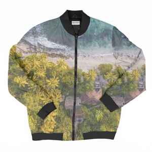 Customized Front Logo 100% Polyester Unisex Waterproof Windproof Stand Collar Men's Bomber <b>Jacket</b> - Product Image 3