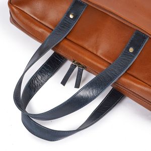 Genuine Leather Black Large Capacity Laptop <b>Bag</b> Briefcase Crossbody <b>Computer</b> Handheld Business Travel <b>Bag</b> - Product Image 3