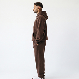 Conjunto Deportivo de Invierno para Hombre, Sudadera con Capucha Holgada y Pantalones Largos, Estilo Urbano - Product Image 3
