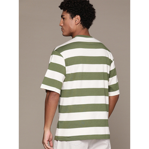 Camisetas Polo a Rayas Personalizadas de Algodón con Cuello Redondo y Manga Corta para Hombre, Transpirables, Estilo Urbano, Venta al por Mayor 2026, OEM - Product Image 3