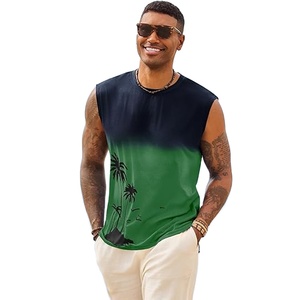 High Quality Customized Printed Men's Gym Tank <b>Top</b> New Design with Breathable Sporty Style <b>Low</b> MOQ Washed Technique for Adults - Product Image 1