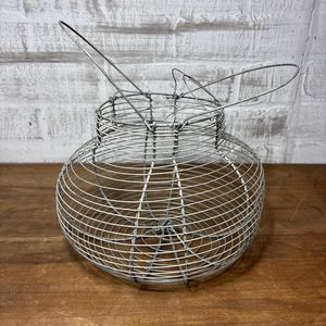 Handmade Style Metal <b>Egg</b> <b>Basket</b>, Rustic <b>Egg</b> Storage for Kitchen Decor - Product Image 6