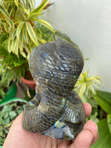 Escultura de Cobra de Labradorita |   Figura de Serpiente Tallada a Mano para Coleccionistas, Decoración de Interiores y Regalo - Product Image 5