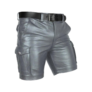Professional Factory Made Men Custom <b>Leather</b> Fashion <b>Shorts</b> High Street <b>Leather</b> Men Fashionable Casual <b>Shorts</b> - Product Image 4