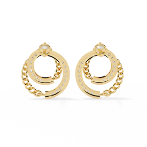 Pendientes Ajretail con Diamantes Naturales Celestial Link de 0.46ct - Color HI Claridad VS-SI para Corte Brillante Redondo Certificado - Product Image 5