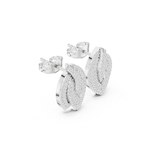 Boucles d'oreilles clous en or blanc 14 carats avec diamants de laboratoire ronds pour femme, cadeau d'anniversaire, nouveau diamant cultivé - Product Image 6
