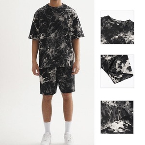 เสื้อผ้าแบรนด์ผู้ชายไซส์ใหญ่ ชุดเซ็ตฤดูร้อนใหม่ กางเกงขาสั้นลำลอง ผ้ากำมะหยี่ เสื้อยืดแขนสั้น และชุดวอร์มสีพื้น 2 ชิ้น - Product Image 3