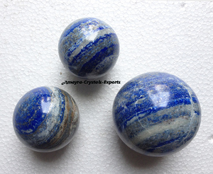 Esferas de Lapislázuli, Piedras Preciosas Naturales Hechas a Mano, Esferas de Cristal Resistentes al Agua de Gujarat-Amayra Crystal Exports - Product Image 3