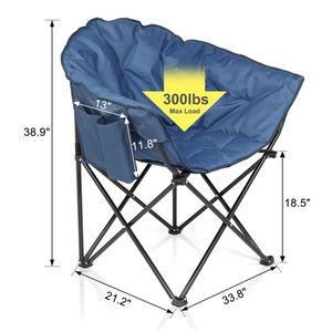 Sedia da Campeggio Blu con Design in Acciaio Resistente - Product Image 6