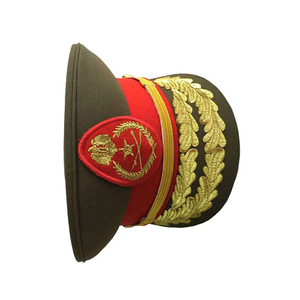 Gorra OEM Peak con Diseño de Hoja de Roble Blanco, Ecológica, 100% Lana, Lisa, para Uso en Exteriores, Roja Dorada, con Borde Simple/Doble - Product Image 6