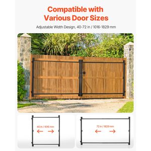 Kit Cancello Scorrevole Regolabile, Altezza 1,2-1,5 m, Larghezza Apertura 100-180 cm, Anti-Perdita di Tensione, Kit Completo per Cancello - Product Image 5