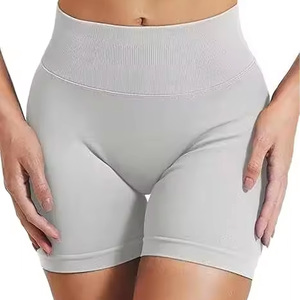 Wholesale High Waist <b>Booty</b> Shorts in Four Way Stretch Fabric for Workout Shorts Custom Logo - Product Image 3