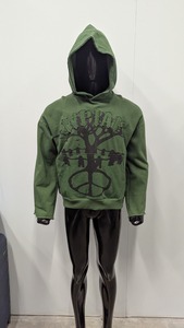 Sudadera Green Peace para hombre de calidad superior, personalizada con estampado, material de algodón, estilo urbano, con parches desgastados. - Product Image 4