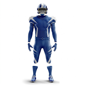 Nouvelle arrivée, uniforme de football américain imprimé par transfert thermique, couleur unie, séchage rapide, respirant, sur mesure, 100% polyester - Product Image 4
