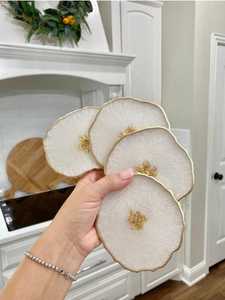 Juego de 4 Posavasos de Resina de Lujo Modernos, Hechos a Mano, Ecológicos, Resistentes al Calor, Impermeables, Decorativos para Mesa de Café - Product Image 2