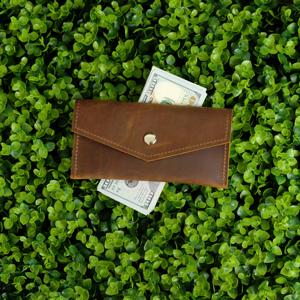 Portefeuille à monnaie portable en cuir véritable, robuste, avec logo personnalisé, classeur de budget de luxe, poche LCE-0054 - Product Image 6