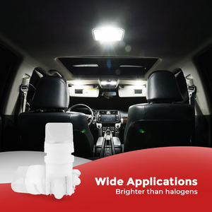 Bombillas LED para coche ROADPOWER (RP-DIM10-H8) de alto brillo, base de cuña T10, luces interiores blancas, cuerpo resistente al calor con lente transparente - Product Image 3